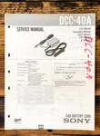 Sony DCC-40A Charger Service Manual *original*. Fixed Price $9.97.