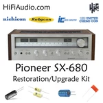 Pioneer SX-680 Rebuild Restoration Recap Upgrade Kit Repair Filter Capacitor. Fixed Price $145.00.