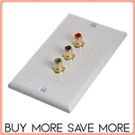3 Rca Wall Audio Video Female Coupler Type Connectors Faceplate White. Fixed Price $11.09.