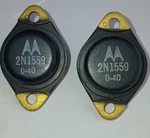 Motorola 2N1559 Pnp Germanium Power Transistor/lot Of 2/NOS/TO-3 Gold Plated. Fixed Price $11.50.