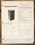 Marantz CS-65 DS-603 Speaker Service Manual *original*. Fixed Price $14.97.