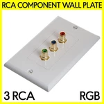 3 Rca Wall Component Video Three Faceplate With Rgb Coupler Connectors. Fixed Price $10.39.