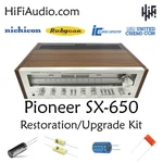 Pioneer SX-650 Capacitor Rebuild Restoration Recap Upgrade Kit Filter. Fixed Price $165.00.