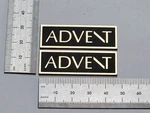 Advent 3 Speaker Badge Logo Emblem Premium Gold Pair With Self Stick Adhesive. Fixed Price $9.95.