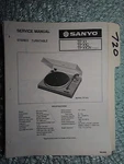 Sanyo TP-X1 Service Manual Original Repair Book Stereo Turntable. Fixed Price $20.00.