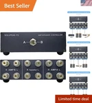 Versatile Rca Switcher - Select 2 Speakers Or Amplifiers With Ease. Fixed Price $85.49.