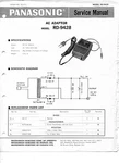 Vintage Panasonic Service Manual- RD-9428 Ac Adaptor- Page Original. Fixed Price $8.99.