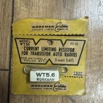 Workman Electronics Model WT56 Resistor For Transistor Audio Radio. Fixed Price $12.14.