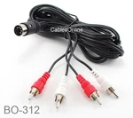 12 Ft 5-PIN Din Male To 4-RCA Audio Cable For Bo, Naim, Quad. Fixed Price $29.95.