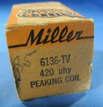 Nos Nib Miller 6136-TV 420 Uh Peaking Coil Rf Choke (free Shipping!). Fixed Price $14.99.