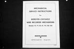 Webster Chicago 78,79,80,81,180,181 Wire Recorder Mechanical Service Manual. Fixed Price $9.99.
