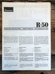 Sansui R-50 Receiver Owners / User Manual *original*. Fixed Price $19.97.