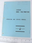 Hewlett Packard Hp 3400A Rms Volt Meter Operating + Service Manual Vintage. Fixed Price $29.99.