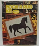 Sealed New Nos Vintage Malina Hook-a-rug Kit Area 20" X 27" Horse Western. Fixed Price $16.50.