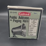 Vintage Calrad Public Address And Paging Horn 5 Round Alarm New Open Box. Fixed Price $25.00.