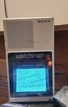 Sony FD-40A Watchman Uhf Vhf Black White Tv & Carry Case Strap Vintage 80S. Fixed Price $100.00.