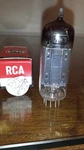 Usa - Nos Black Plate Fat Getter Rca 12BH7A Tube TV7 Tested. Fixed Price $89.95.