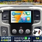Core 4+64GB Stereo Radio For 2013-2018 Dodge Ram 1500 2500 Android 14 Carplay. Fixed Price $171.75.