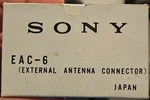 Sony EAC-6 External Antenna Connector Vintage Japan New Box. Fixed Price $8.99.