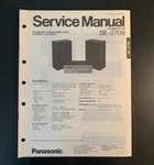 Panasonic SE-2708 Fm/am, 8-TRACK, Record Player Original Service Manual 1978. Fixed Price $9.99.