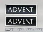 Advent Speaker Badge Logo Emblem Pair Custom Made Aluminum. Fixed Price $9.95.