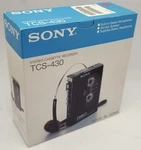 Sony TCS-430 Stereo Cassette Recorder New In Unopened Box Nos Needs Belts. Fixed Price $275.00.