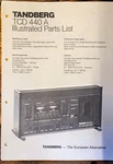 Tandberg TCD-440A TCD440A Cassette Illustrated Parts List *original*. Fixed Price $44.97.