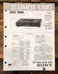 Sony ST-S444ESX ST-S700ES Tuner Service Manual *original*. Fixed Price $24.97.