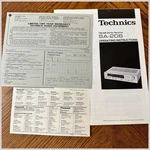 Technics SA-206 Receiver Manual & Documents Panasonic Service Info 1970S. Fixed Price $17.56.