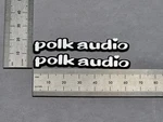 Polk Audio Speaker Badge Logo Emblem Nameplate Brushed Silver Pair With Adhesive. Fixed Price $12.00.