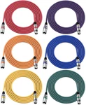 6 Pack 10 Ft Xlr Microphone Cables Multi-color 3-PIN To Female Cords. Fixed Price $52.79.
