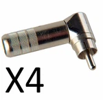 (4 Pack) Switchcraft 3502RA Right Angle 90 Nickel Phono Rca Plugs, Solder Term. Fixed Price $33.50.