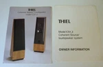 Thiel CS1.2 Speaker Brochure And Owner / User Manual. Original, Info. Fixed Price $19.50.