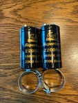 New 22000 Uf 100V Main Filter Capacitors W/ Clamps For Marantz 1200B. Fixed Price $90.00.