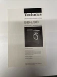 Technics SB-L30 Oem Original Operating Manual For Linear Phase Speakers. Fixed Price $15.99.