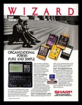 1991 Sharp Wizard OZ-8000 Electronic Organizer Vintage Print Ad Expansion Cards. Fixed Price $8.99.