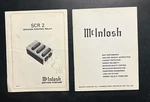 Vintage Original Mcintosh SCR2 Speaker Control Relay Service Manual, Brochurenew. Fixed Price $50.00.