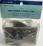 Vintage New Realistic Radio Shack Cat No 40-978 High Power Stereo L-pad 8-OHM. Fixed Price $19.95.
