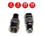 2-50 Pcs Type Rca Female Coax Cable Tv Adapter Plug Jack Connector Lot. Fixed Price $44.95.