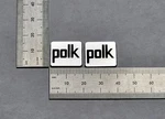 Polk Audio Speaker Badge Logo Emblem Premium Silver Square Pair With Adhesive. Fixed Price $10.00.