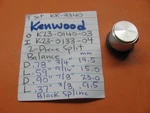 Kenwood K23-0140-03 & K23-0133-04 2-PIECE Split Front Rear Bal Knob KR-8340. Fixed Price $8.48.