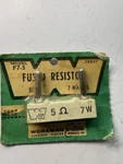Vintage Workman F7-5 Fused Resistor 7W Nos Radio Tv Electronics. Fixed Price $9.00.