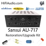 Sansui AU-717 AU-710 Rebuild Restoration Recap Upgrade Kit Filter Capacitor. Fixed Price $195.00.