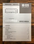 Nikko NR-1019 Receiver Service Manual *original*. Fixed Price $39.97.