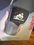 Vintage 1980'S Sony Watchman Mini Tv Model FD-40A W/ Case, Box, Manual, Works. Fixed Price $350.00.