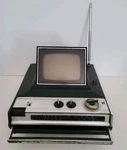 Vintage Panasonic TR-425R Pandora Pop Up Tv With Radio Rechargeable Batteries. Fixed Price $69.00.