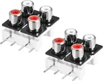 Uxcell Av Concentric Outlet 4 Rca Female Jack 6-PIN Connector Socket Panel.... Fixed Price $10.70.