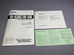 Teac W-420C/W-410 Stereo Double Cassette Deck Vintage Original Owner's Manual. Fixed Price $12.75.