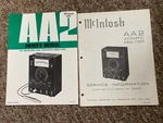 Mcintosh AA2 Acoustic Analyzer Owners Manual & Service *original*. Fixed Price $20.00.