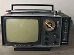 Vtg Sony 5-303W Micro Television Tv Screen W/ Rare Uhf Converter Untested. Fixed Price $74.95.